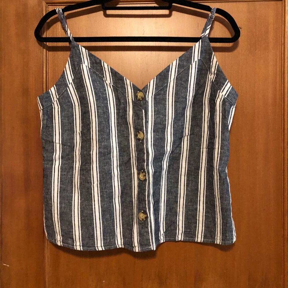 Strapless striped tank top